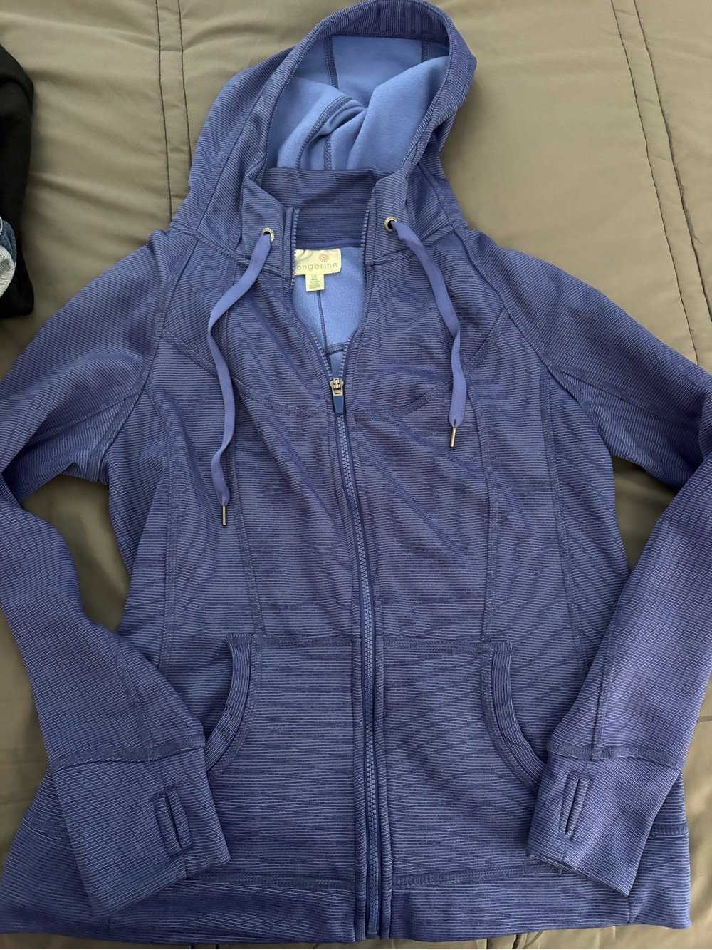 Tangerine Navy Zip-Up Jacket